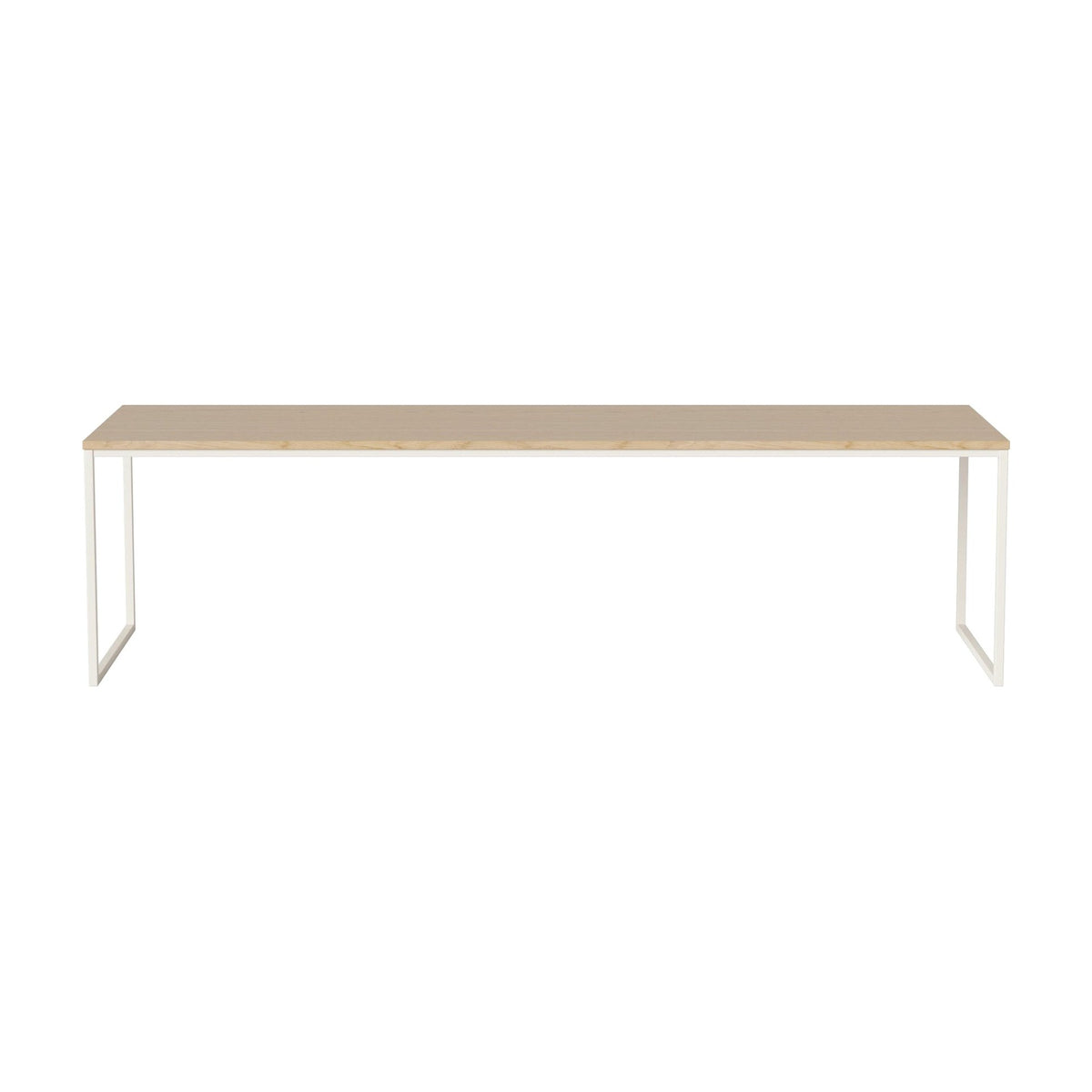 Bolia Como salontafel 160x44 cm wit gepigmenteerd geolied eiken, crèmegelakt staal, 42 cm, 03-061-25_00069