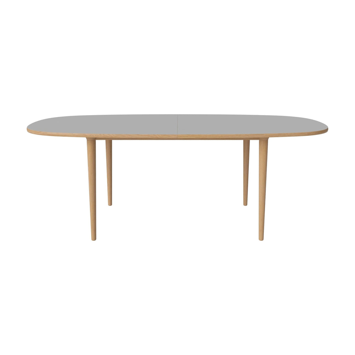 Bolia Yacht eettafel 210x100 cm lichtgrijs fenix-laminaat, geolied eiken, conische poten, 03-096-06_00007