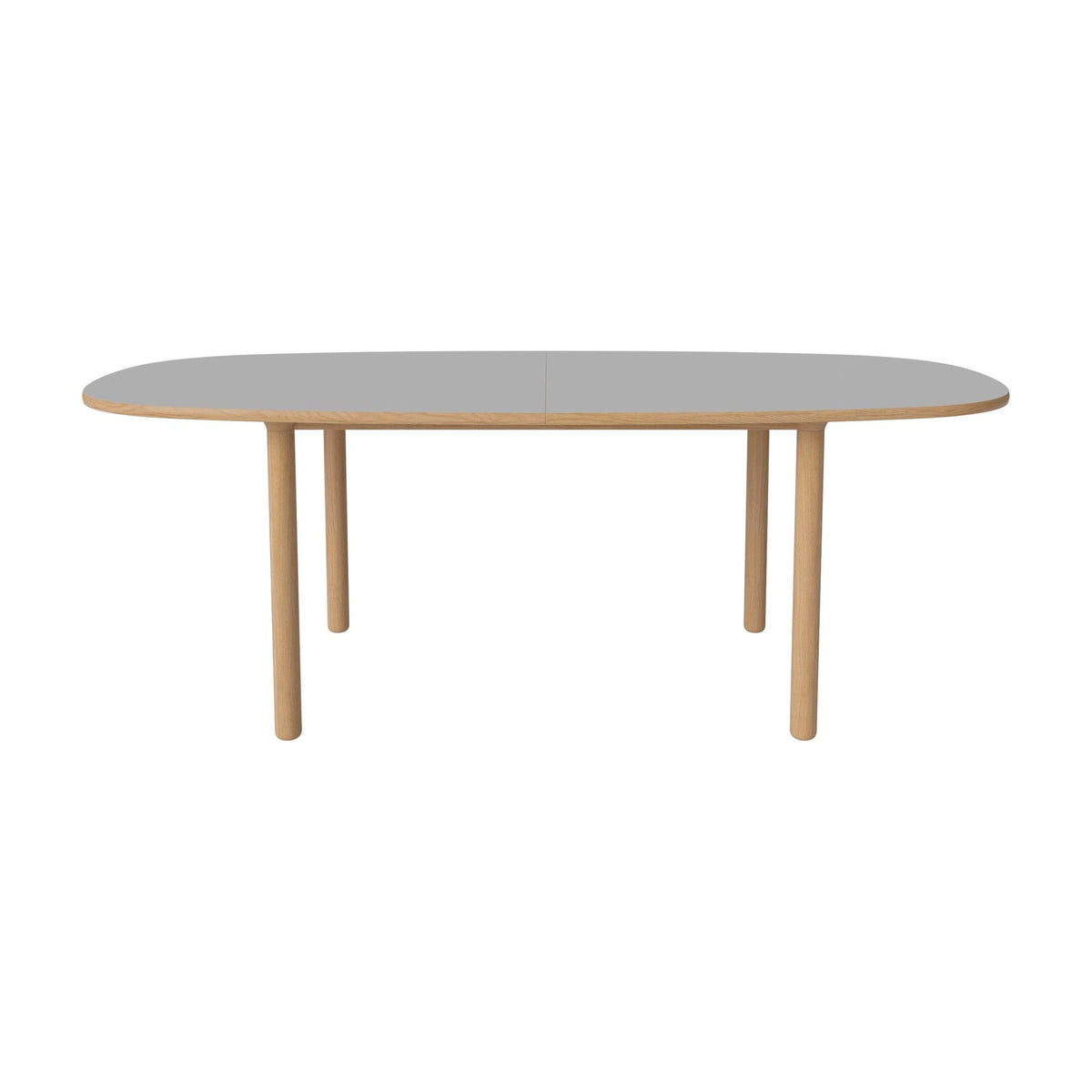 Bolia Yacht eettafel 210x100 cm lichtgrijs fenix-laminaat, geolied eiken, ronde poten, 03-096-06_00009