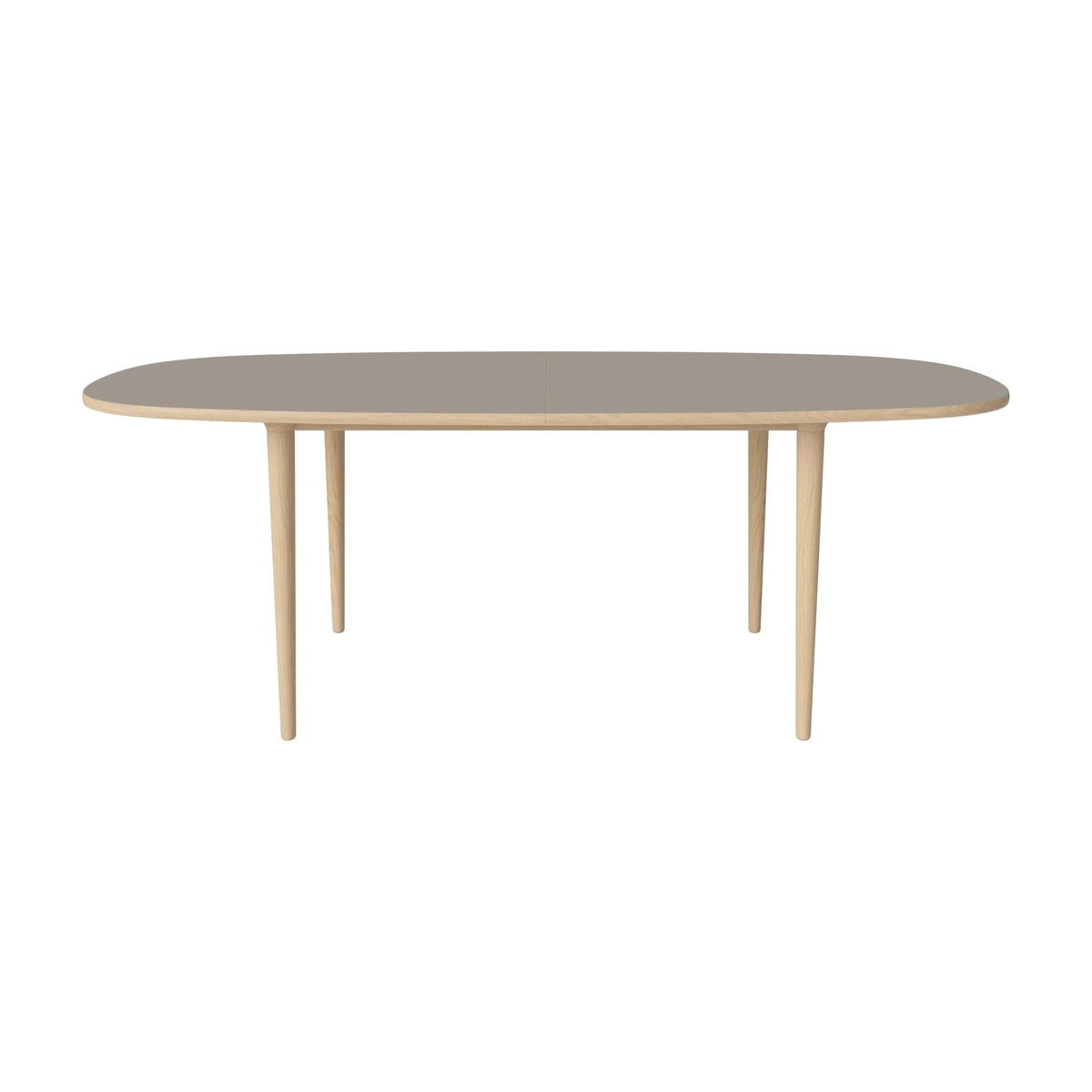 Bolia Yacht eettafel 210x100 cm grijsbruin fenix-laminaat, wit gepigmenteerd geolied eiken, conische poten, 03-096-06_00012