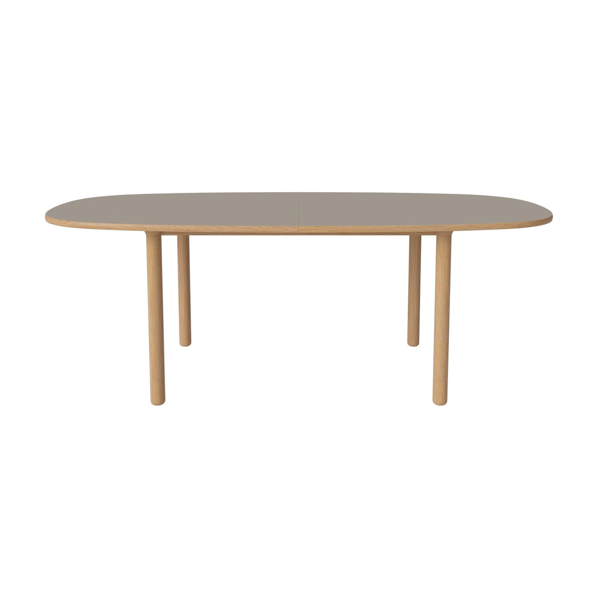 Bolia Yacht eettafel 210x100 cm grijsbruin fenix-laminaat, geolied eiken, ronde poten, 03-096-06_00013