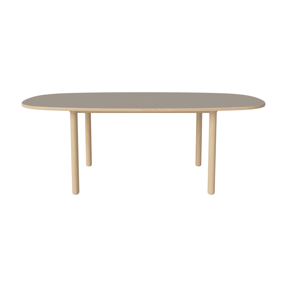 Bolia Yacht eettafel 210x100 cm grijsbruin fenix-laminaat, wit gepigmenteerd geolied eiken, ronde poten, 03-096-06_00014