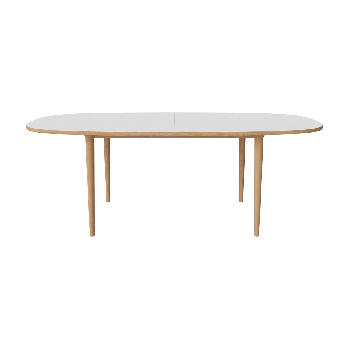 Bolia Yacht eettafel 210x100 cm wit laminaat, geolied eiken, conische poten, 03-096-06_10556442