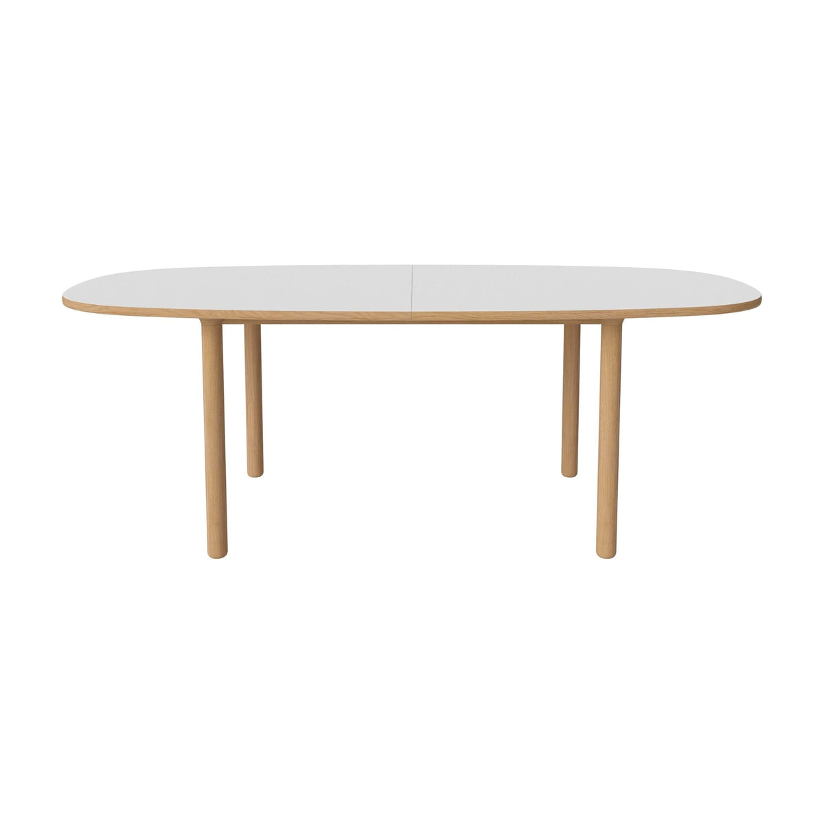 Bolia Yacht eettafel 210x100 cm wit laminaat, geolied eiken, ronde poten, 03-096-06_10556445