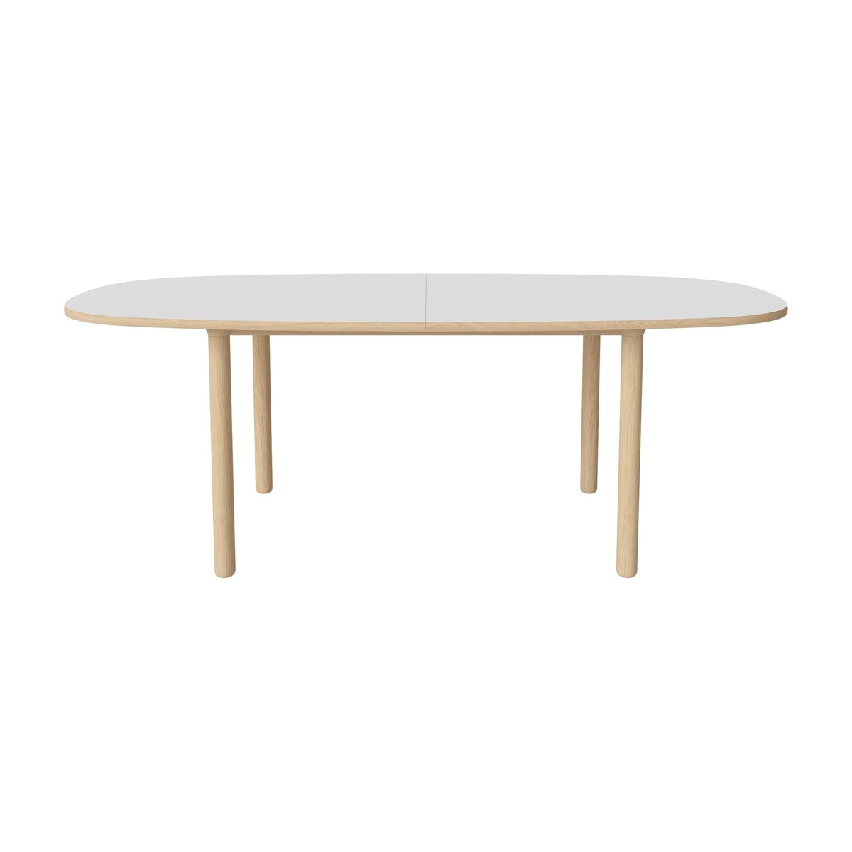 Bolia Yacht eettafel 210x100 cm wit laminaat, wit gepigmenteerd geolied eiken, ronde poten, 03-096-06_10556451