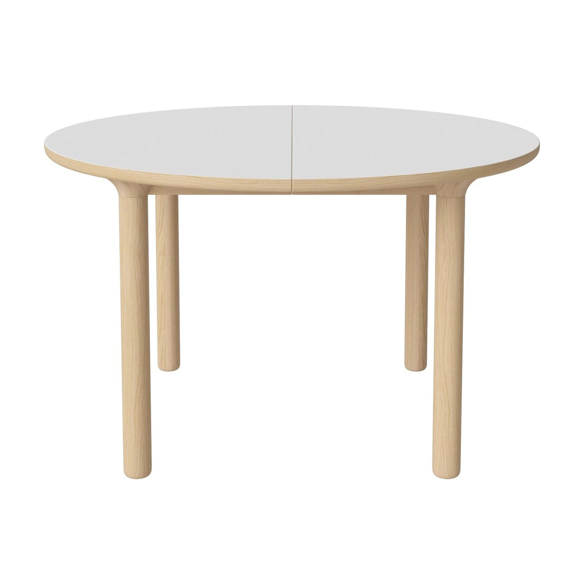 Bolia Yacht ronde eettafel Ø122 cm wit laminaat, wit gepigmenteerd geolied eiken, ronde poten, 03-096-07_10556451
