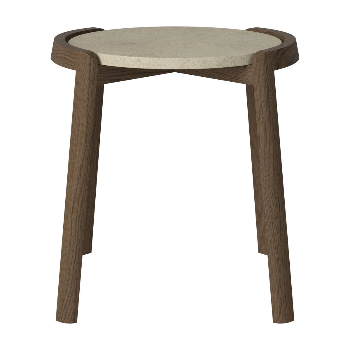 Bolia Mix salontafel Ø45 cm jura grey marmer, donker geolied eiken, 48 cm, 03-097-01_00004