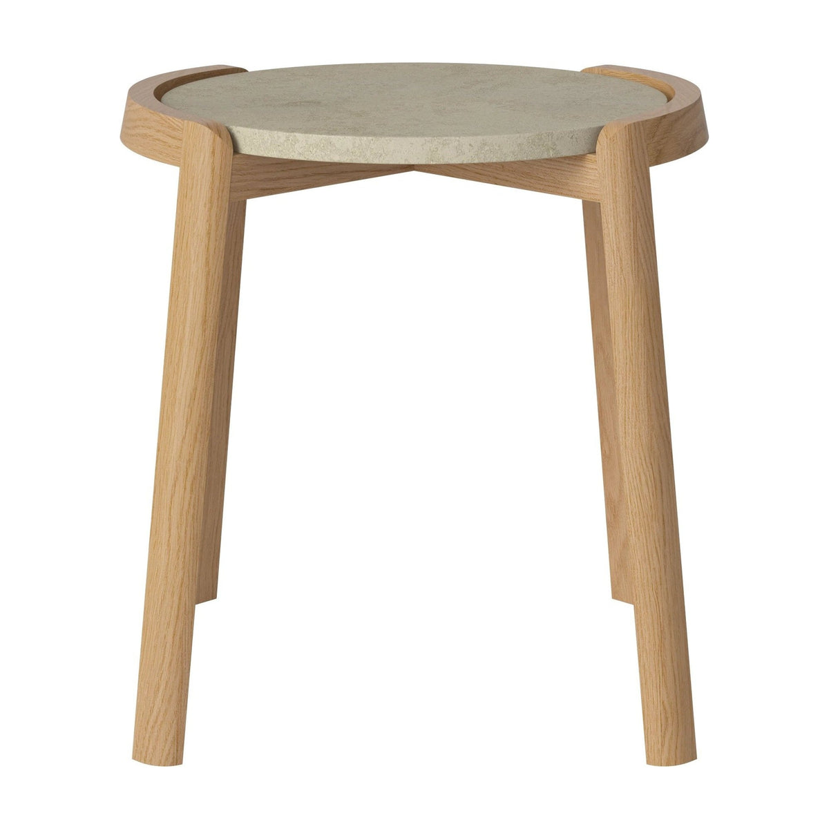 Bolia Mix salontafel Ø45 cm jura grey marmer, geolied eiken, 48 cm, 03-097-01_00005
