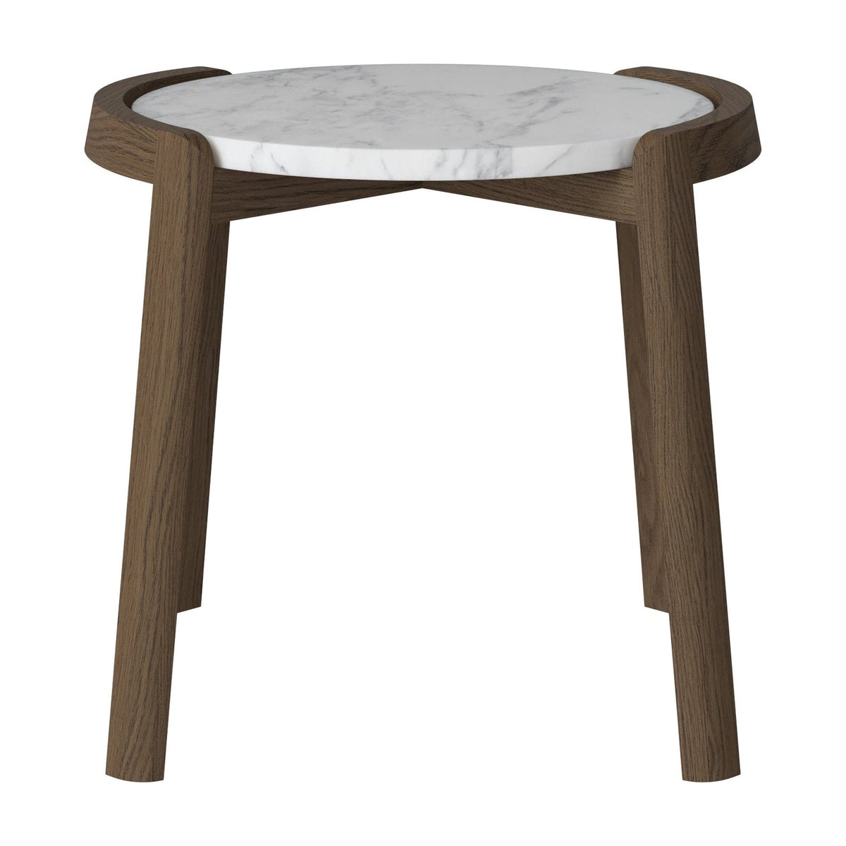 Bolia Mix salontafel Ø45 cm grijs/wit marmer, donker geolied eiken, 42 cm, 03-097-01_00021