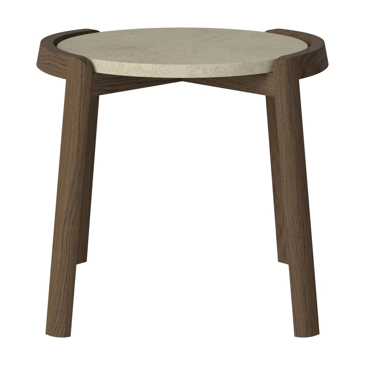 Bolia Mix salontafel Ø45 cm jura grey marmer, donker geolied eiken, 42 cm, 03-097-01_00027
