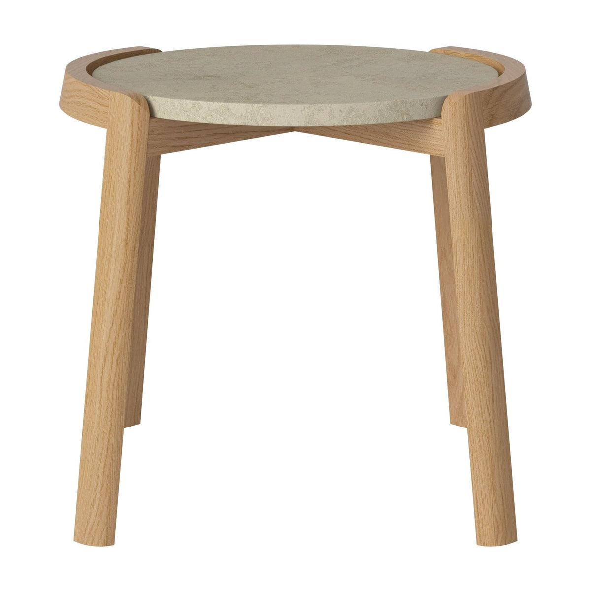 Bolia Mix salontafel Ø45 cm jura grey marmer, geolied eiken, 42 cm, 03-097-01_00028