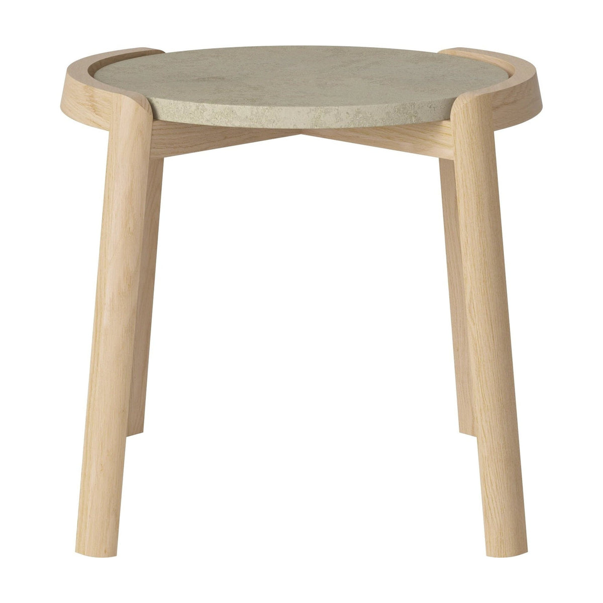 Bolia Mix salontafel Ø45 cm jura grey marmer, wit gepigmenteerd geolied eiken, 42 cm, 03-097-01_00029