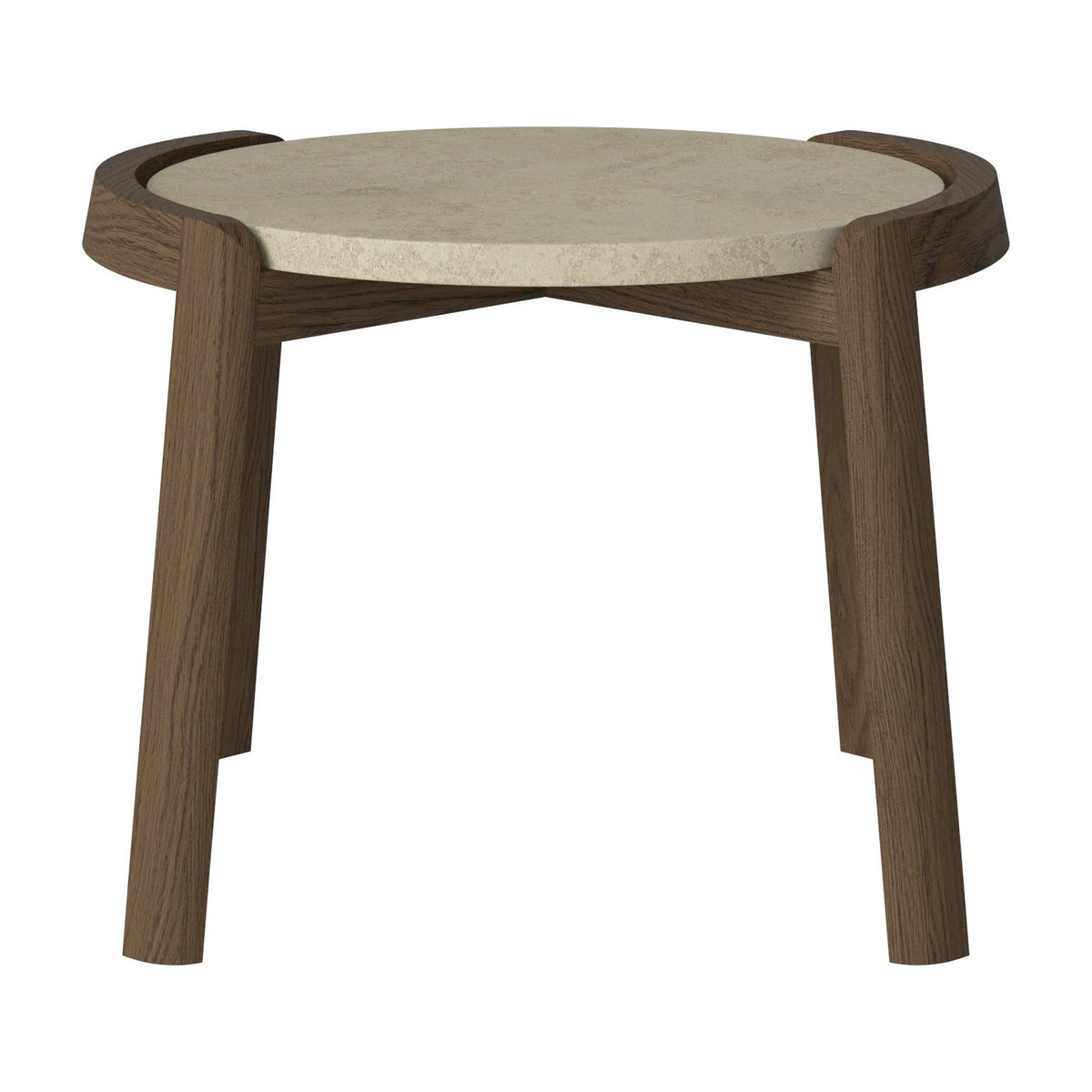 Bolia Mix salontafel Ø45 cm jura grey marmer, donker geolied eiken, 35 cm, 03-097-01_00048