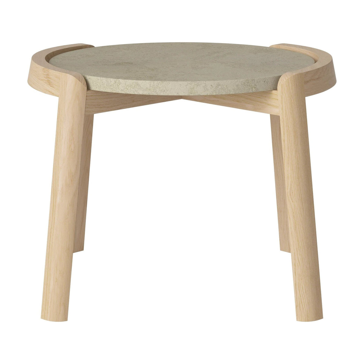 Bolia Mix salontafel Ø45 cm jura grey marmer, wit gepigmenteerd geolied eiken, 35 cm, 03-097-01_00050