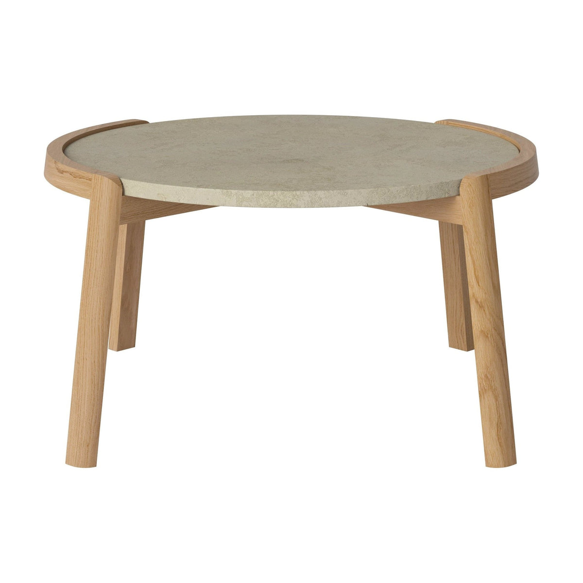 Bolia Mix salontafel Ø65 cm jura grey marmer, geolied eiken, 35 cm, 03-097-05_00005