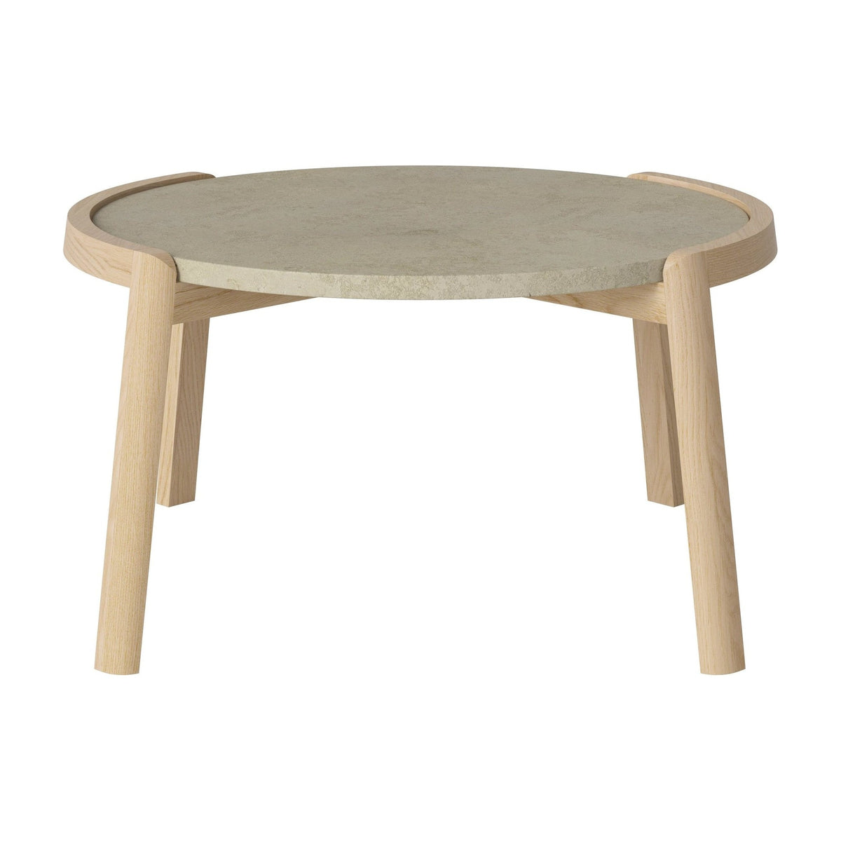 Bolia Mix salontafel Ø65 cm jura grey marmer, wit gepigmenteerd geolied eiken, 35 cm, 03-097-05_00006