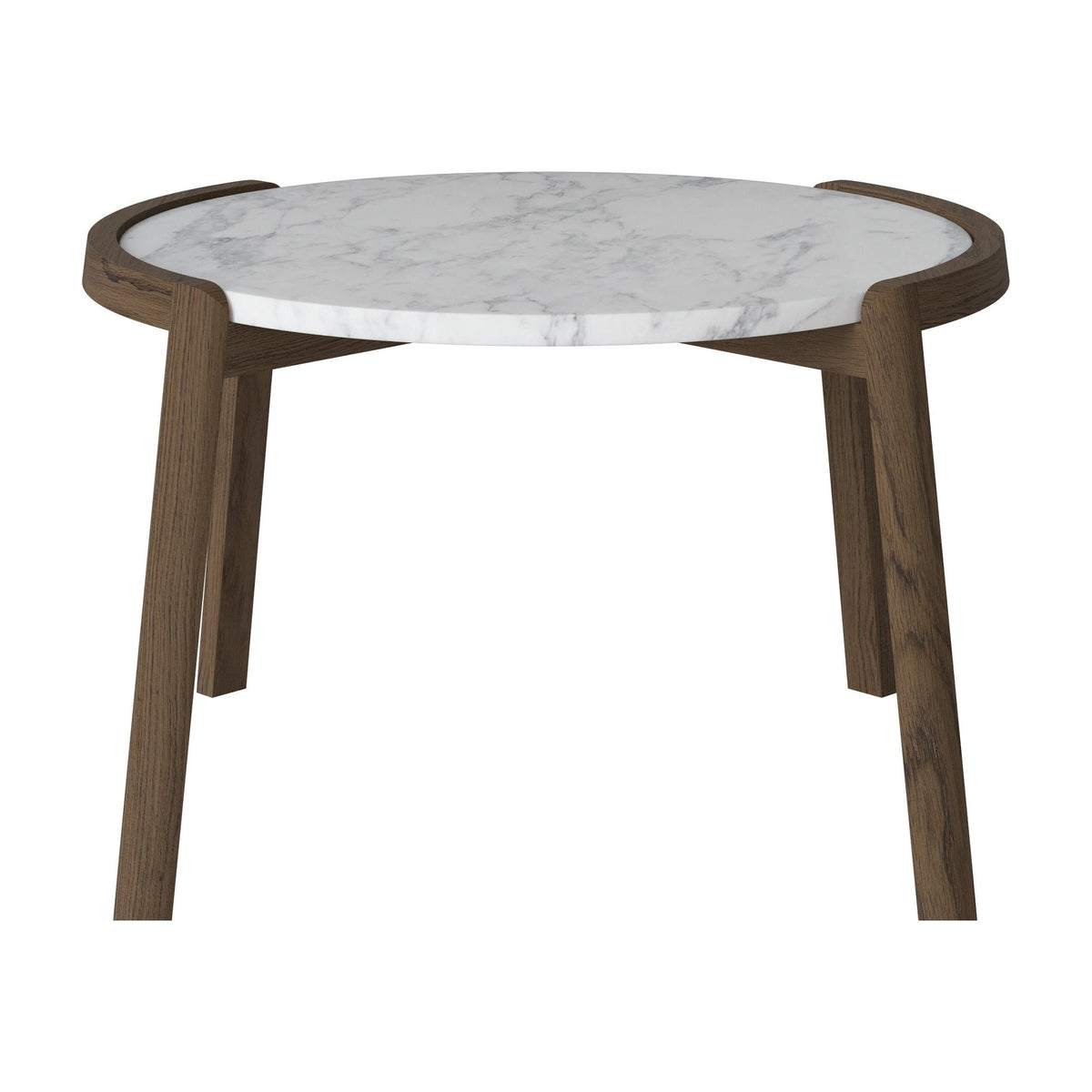 Bolia Mix salontafel Ø65 cm grijs/wit marmer, donker geolied eiken, 42 cm, 03-097-05_00020