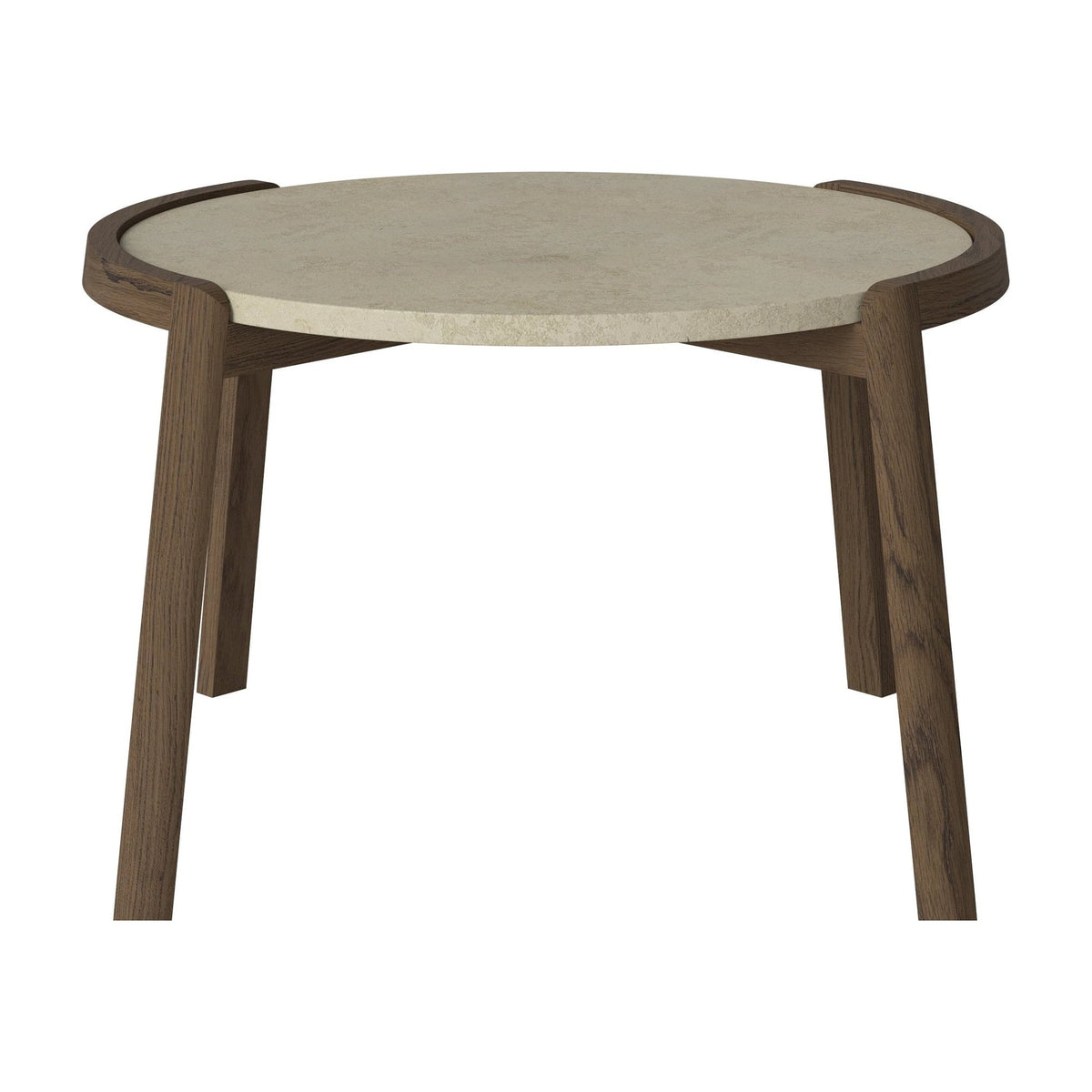 Bolia Mix salontafel Ø65 cm jura grey marmer, donker geolied eiken, 42 cm, 03-097-05_00026
