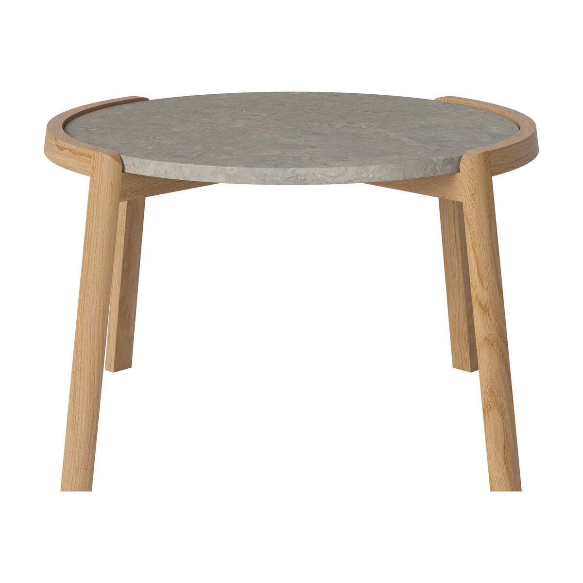 Bolia Mix salontafel Ø65 cm grigio bottarga marmer, geolied eiken, 42 cm, 03-097-05_00033