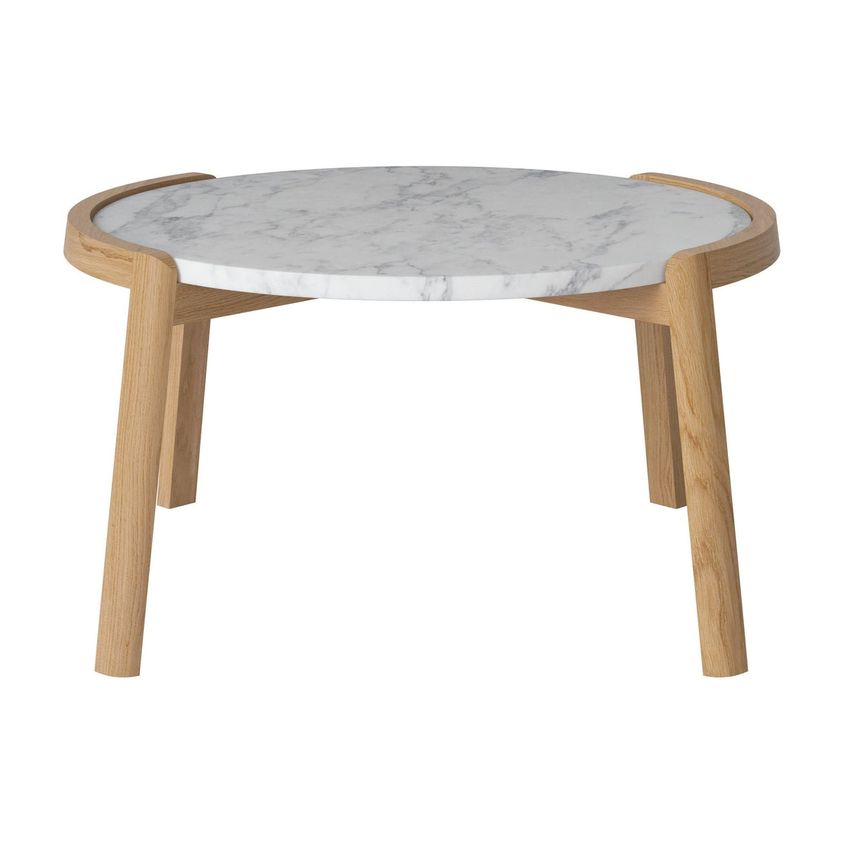 Bolia Mix salontafel Ø65 cm grijs/wit marmer, geolied eiken, 35 cm, 03-097-05_10840888
