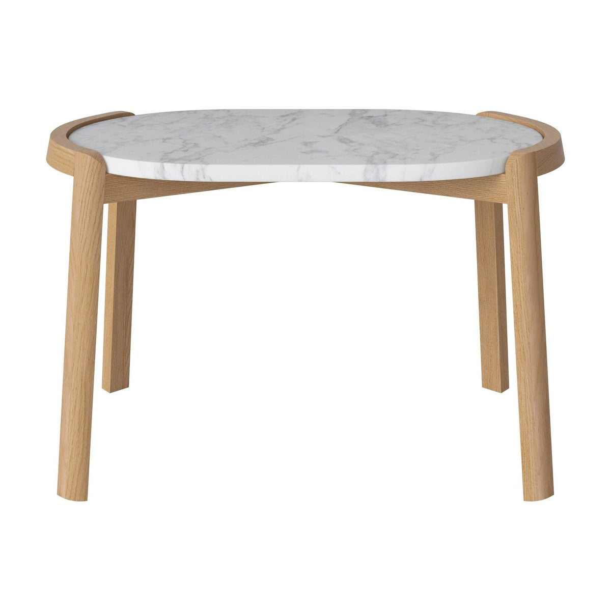 Bolia Mix ovale salontafel 66x41 cm grijs/wit marmer, geolied eiken, 42 cm, 03-097-15_00003