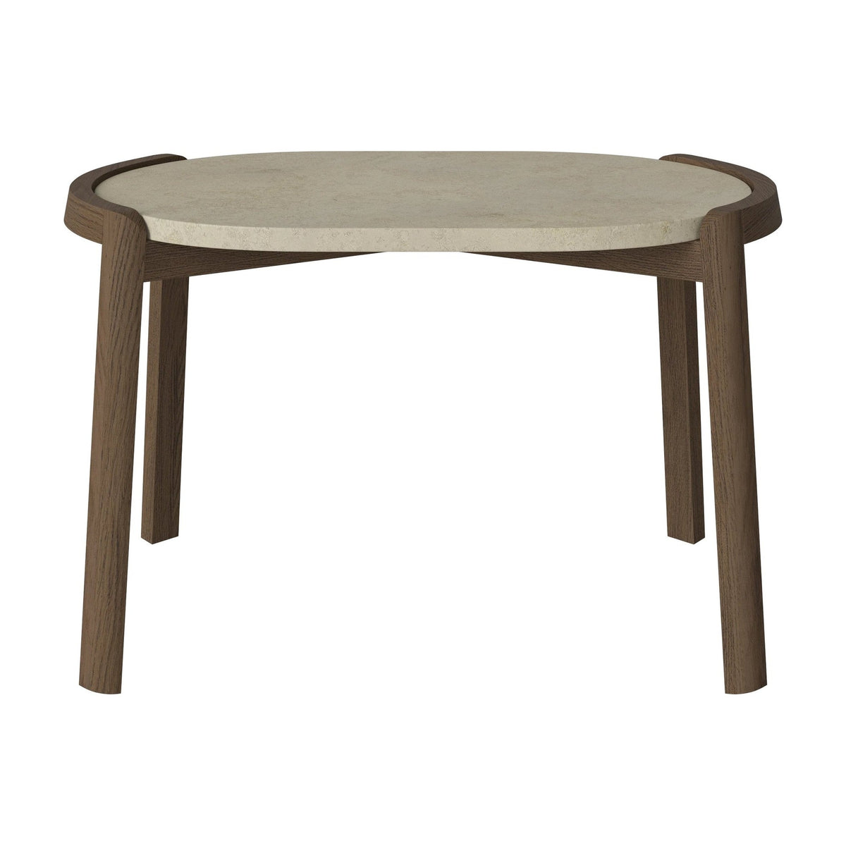 Bolia Mix ovale salontafel 66x41 cm jura grey marmer, donker geolied eiken, 42 cm, 03-097-15_00016
