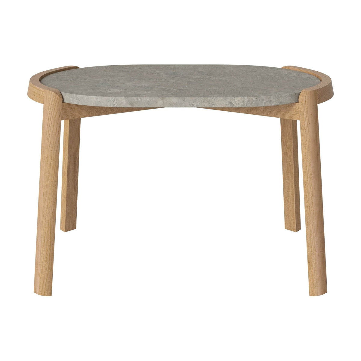 Bolia Mix ovale salontafel 66x41 cm grigio bottarga marmer, geolied eiken, 42 cm, 03-097-15_00023