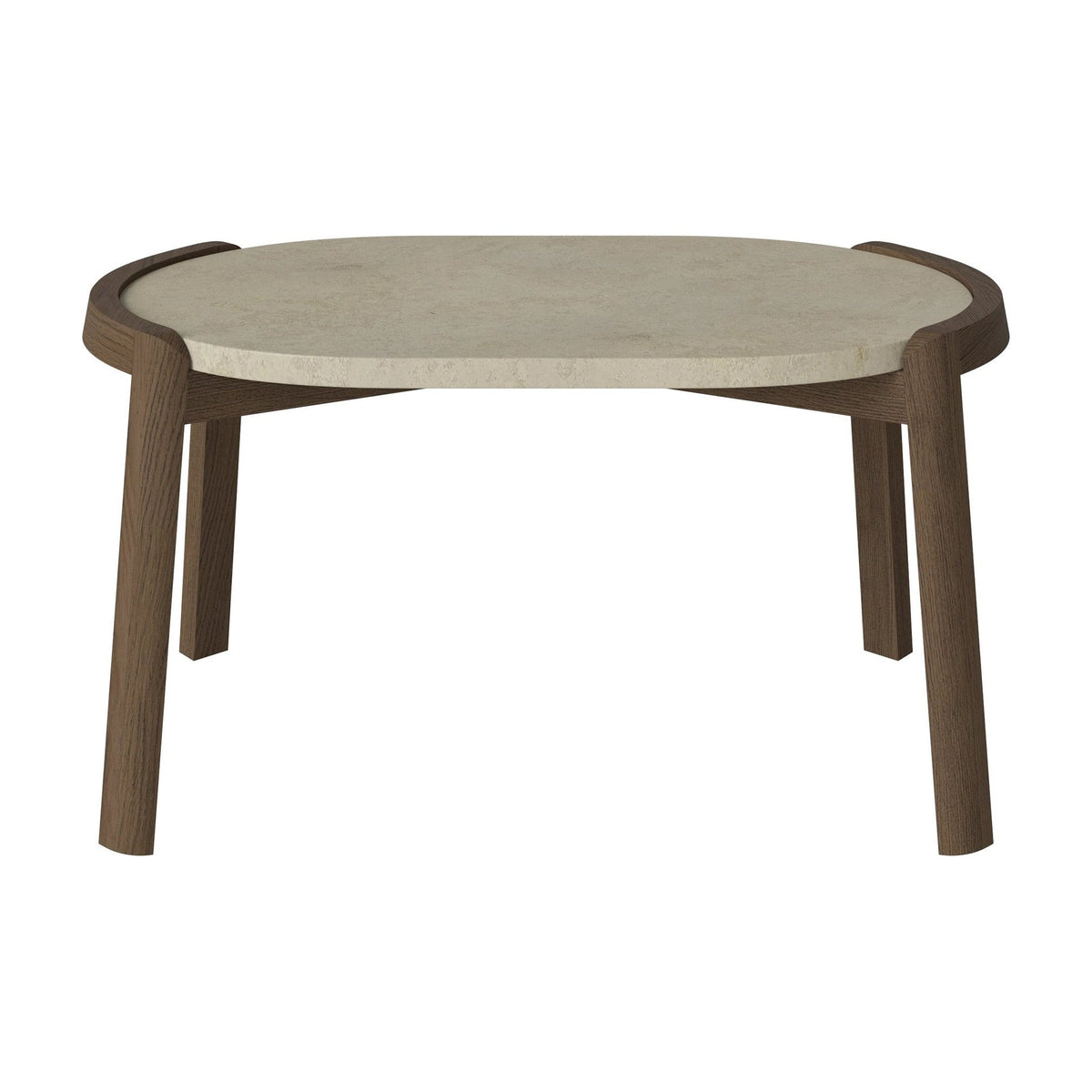 Bolia Mix ovale salontafel 66x41 cm jura grey marmer, donker geolied eiken, 35 cm, 03-097-15_00038