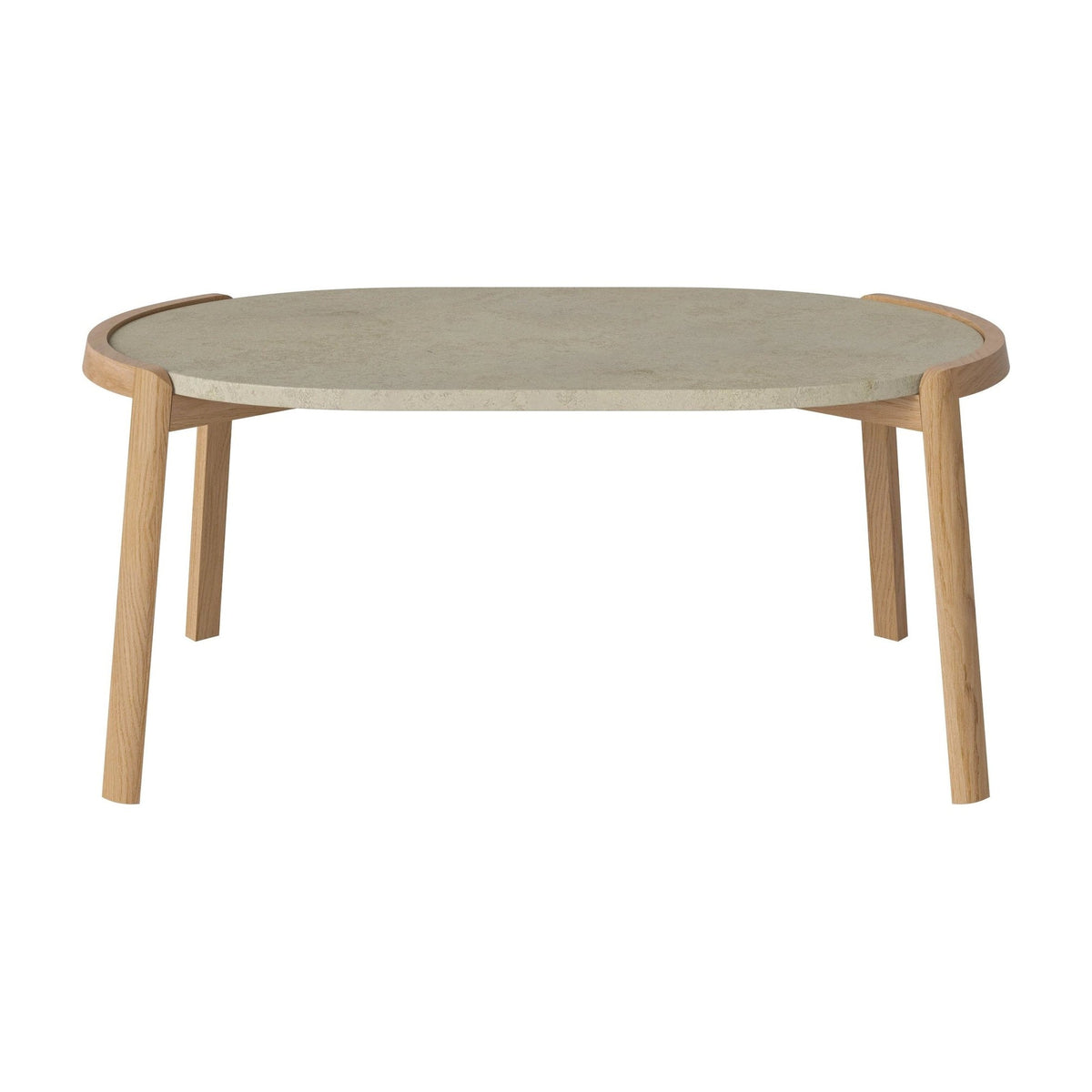Bolia Mix ovale salontafel 95x61 cm jura grey marmer, geolied eiken, 42 cm, 03-097-16_00011