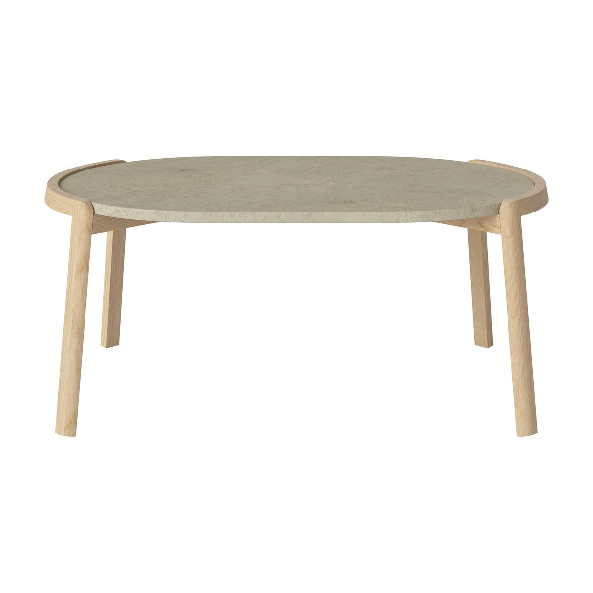 Bolia Mix ovale salontafel 95x61 cm jura grey marmer, wit gepigmenteerd geolied eiken, 42 cm, 03-097-16_00012