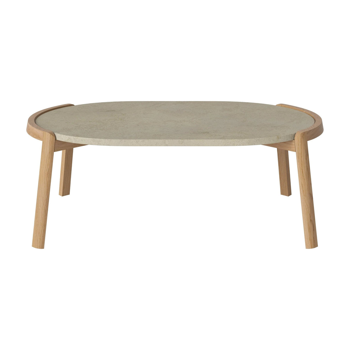 Bolia Mix ovale salontafel 95x61 cm jura grey marmer, geolied eiken, 35 cm, 03-097-16_00032