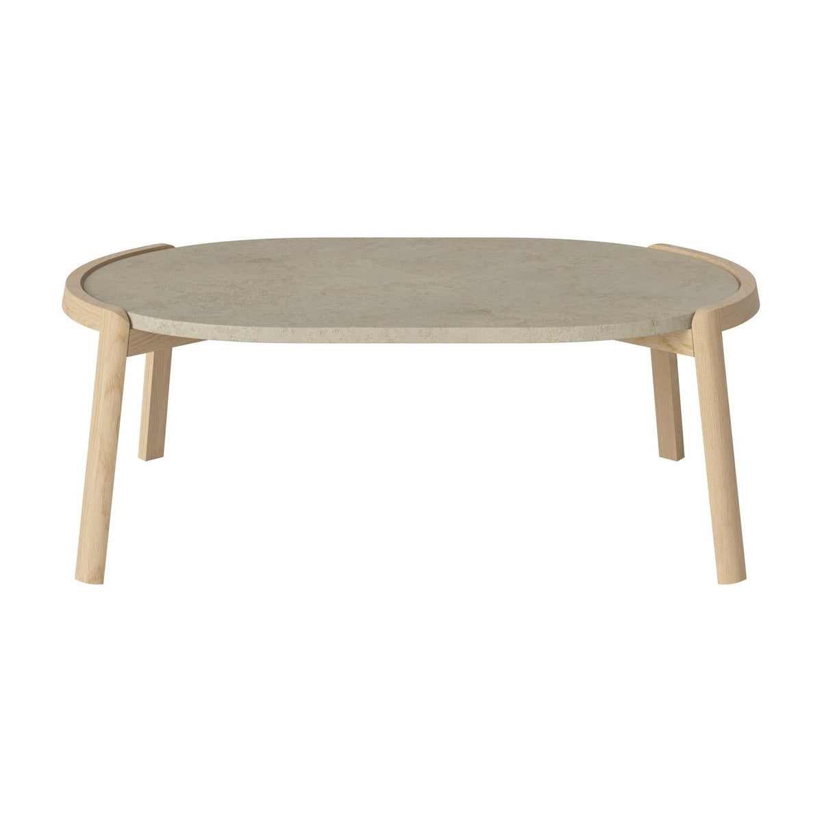 Bolia Mix ovale salontafel 95x61 cm jura grey marmer, wit gepigmenteerd geolied eiken, 35 cm, 03-097-16_00033