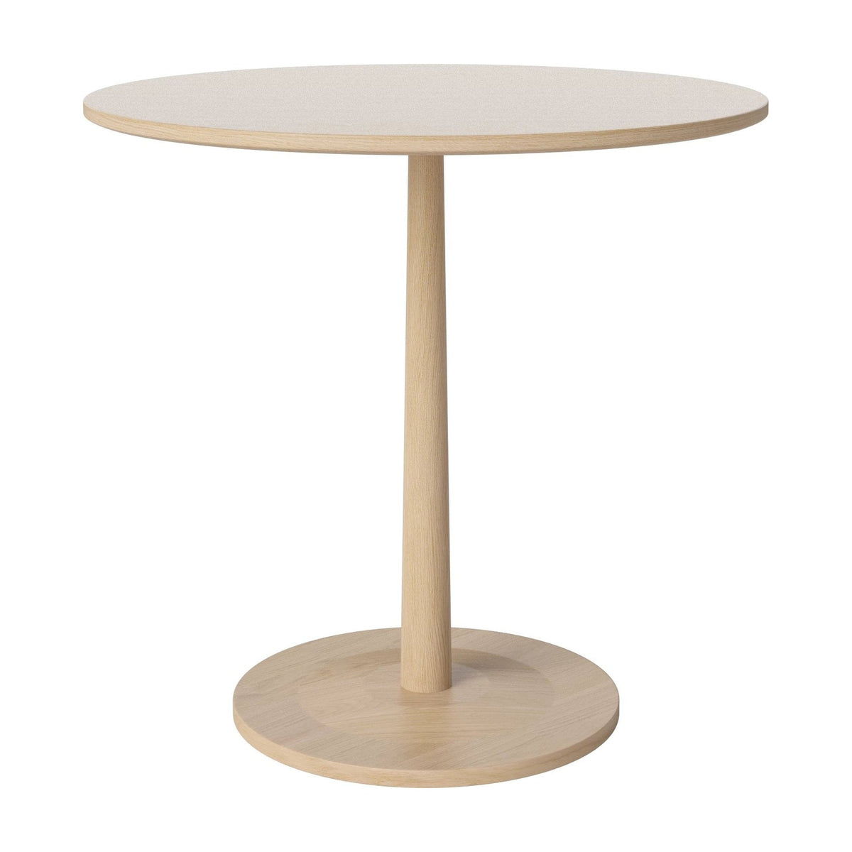 Bolia Turned eettafel Ø75 cm wit gepigmenteerd gelakt eiken, 03-128-01_00022