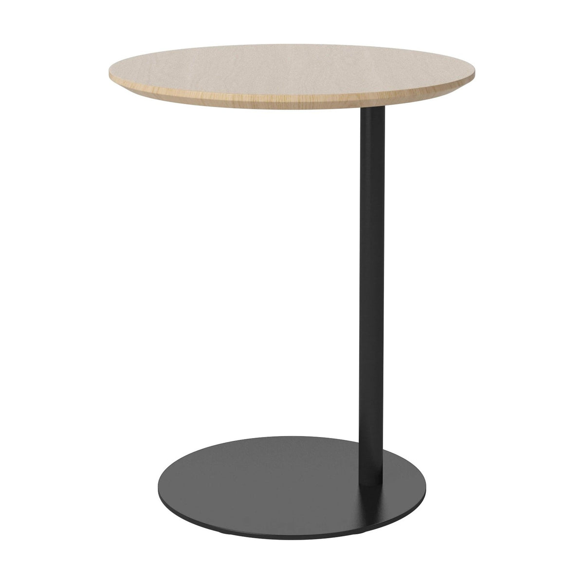Bolia Pillar bijzettafel wit gepigmenteerd geolied eiken, zwartgelakt staal, 03-133-01_00005