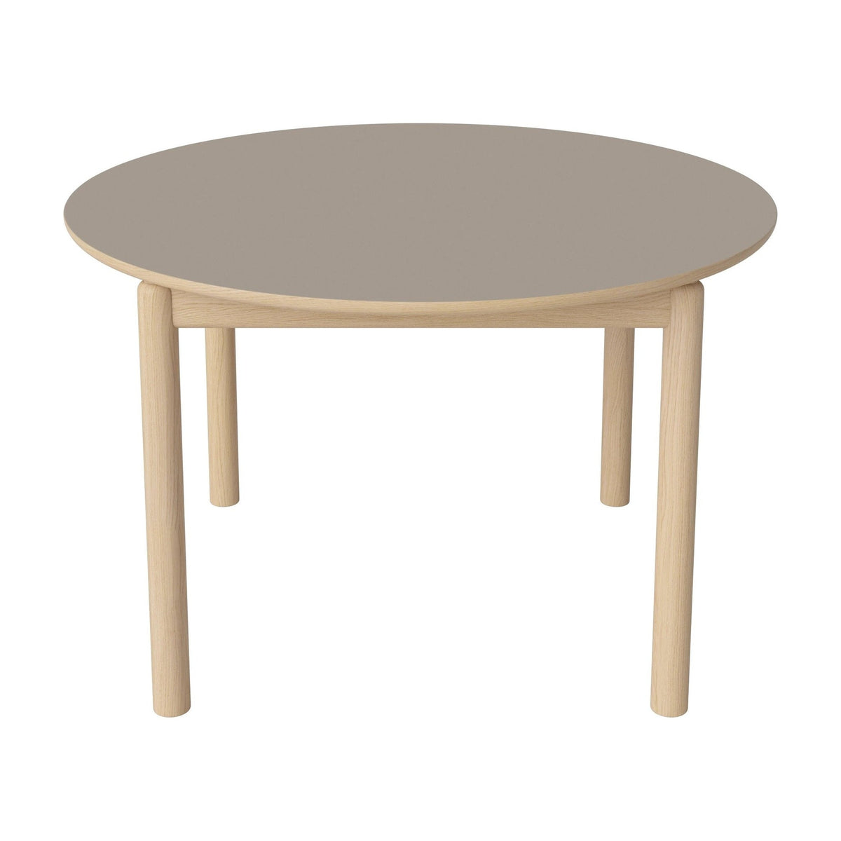 Bolia Ronya ronde eettafel Ø122 cm grijsbruin fenix-laminaat, wit gepigmenteerd geolied eiken, 03-135-20_00008