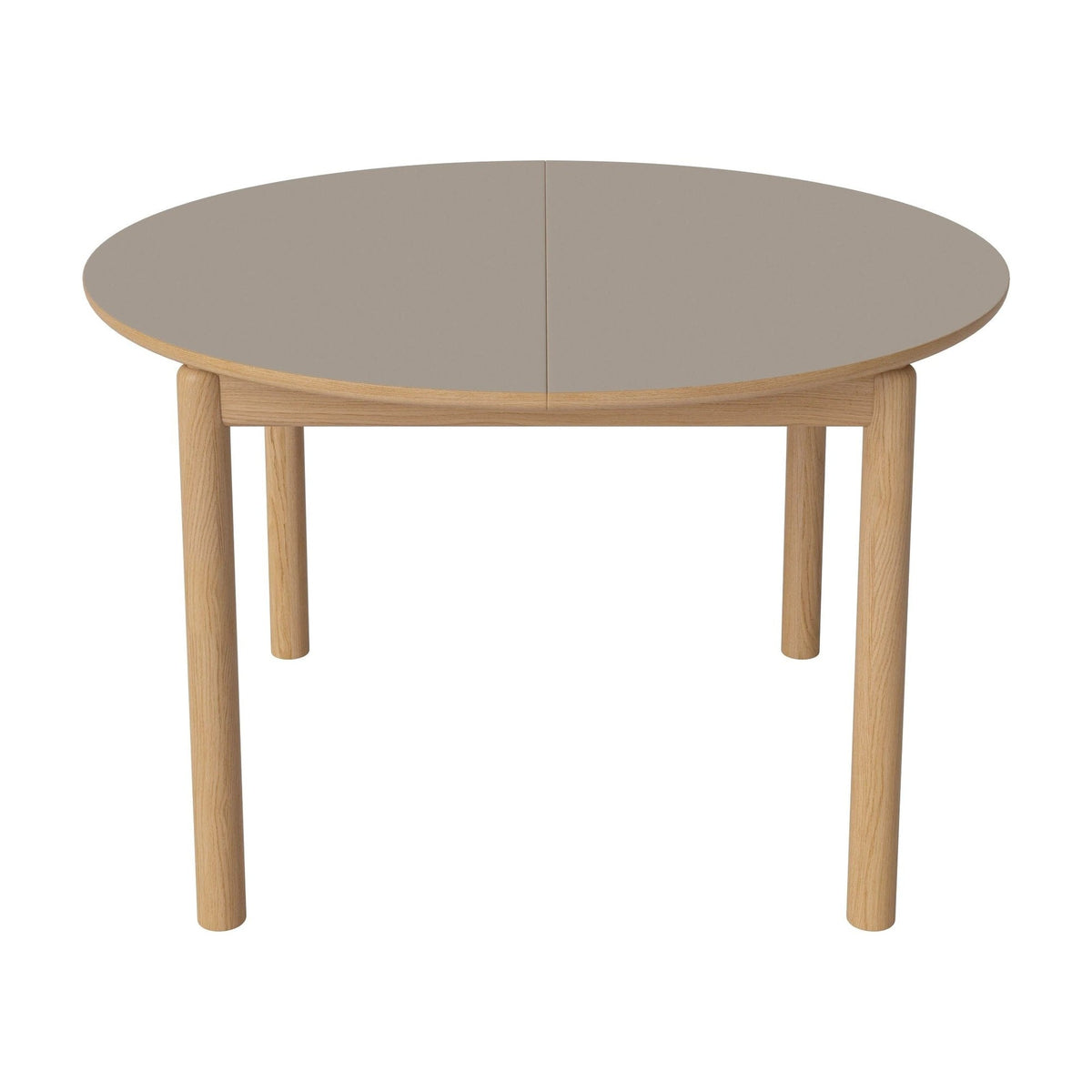 Bolia Ronya ronde uitschuifbare eettafel Ø122 cm grijsbruin fenix-laminaat, geolied eiken, 03-135-21_00002