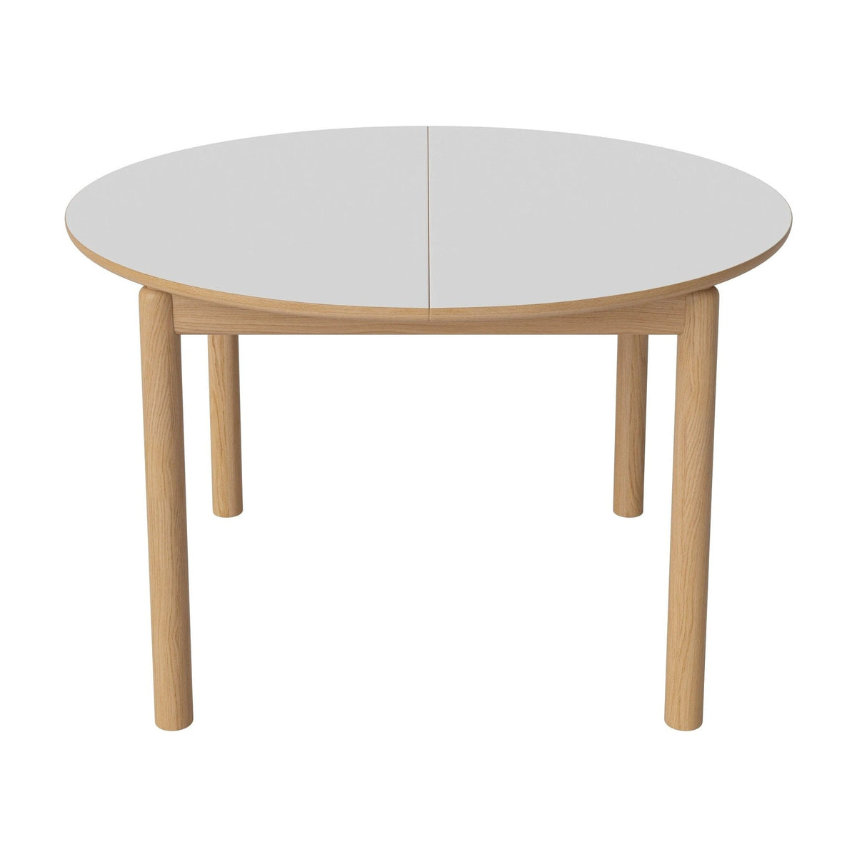 Bolia Ronya ronde uitschuifbare eettafel Ø122 cm wit fenix-laminaat, geolied eiken, 03-135-21_00005
