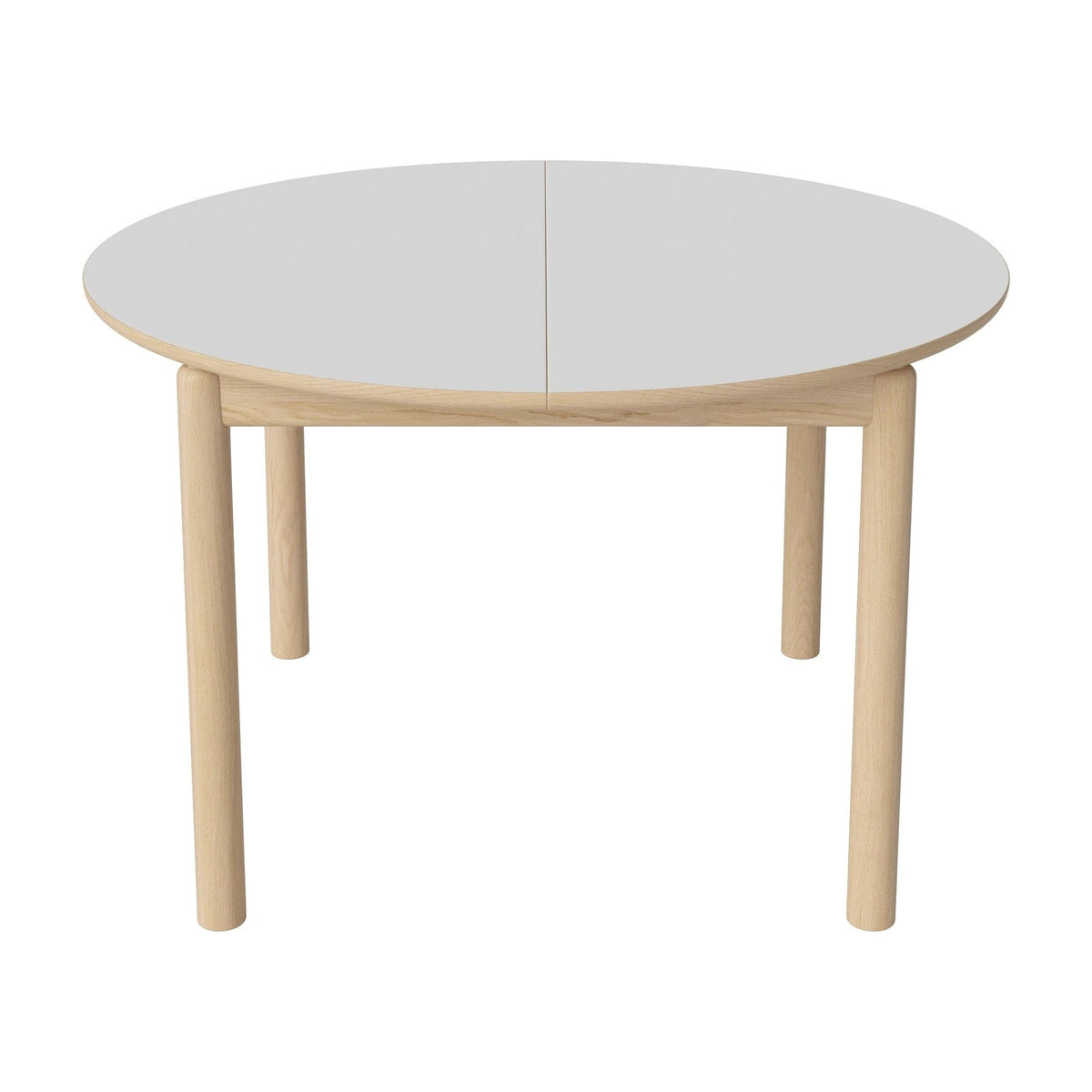 Bolia Ronya ronde uitschuifbare eettafel Ø122 cm wit fenix-laminaat, wit gepigmenteerd geolied eiken, 03-135-21_00006