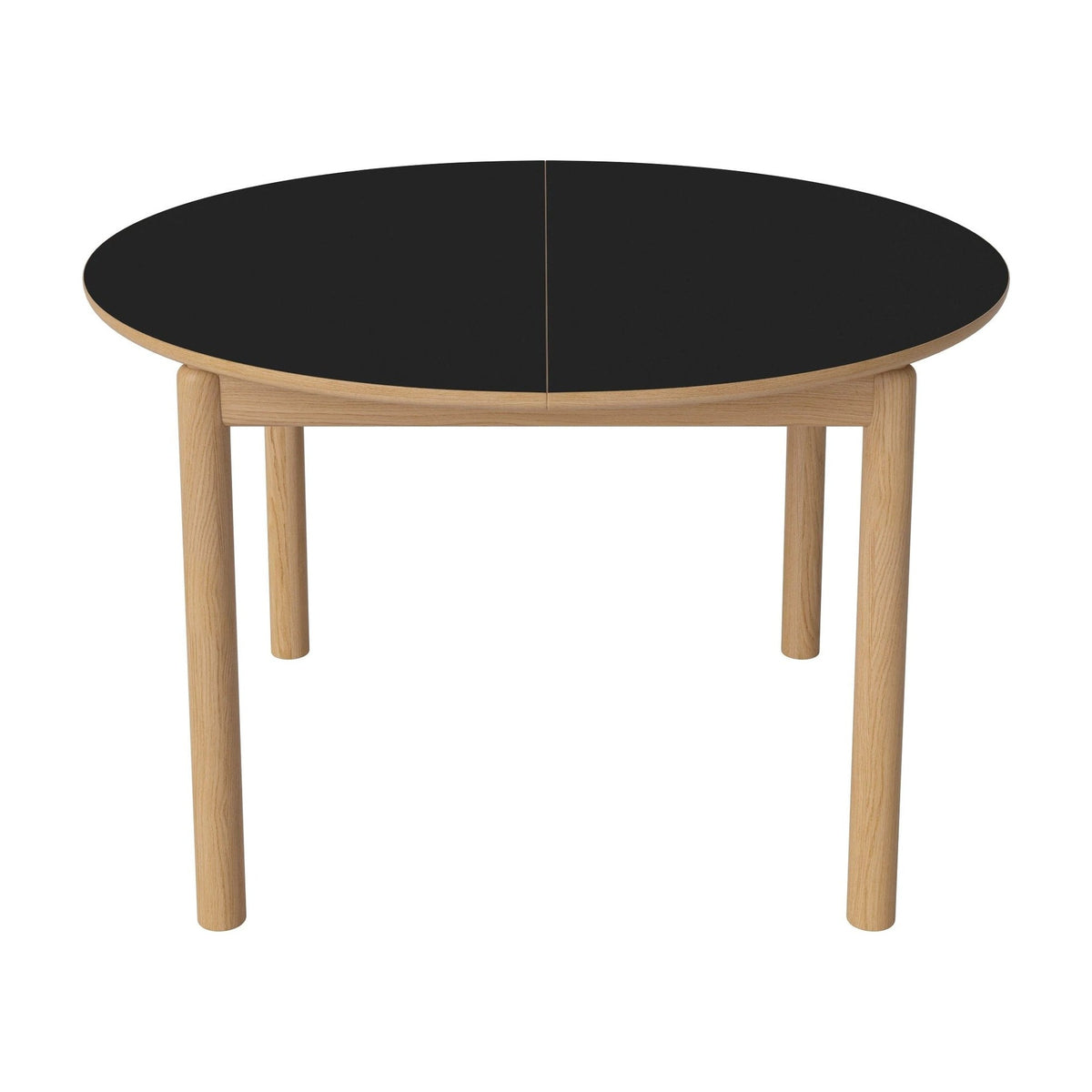 Bolia Ronya ronde uitschuifbare eettafel Ø122 cm zwart fenix-laminaat, geolied eiken, 03-135-21_00010