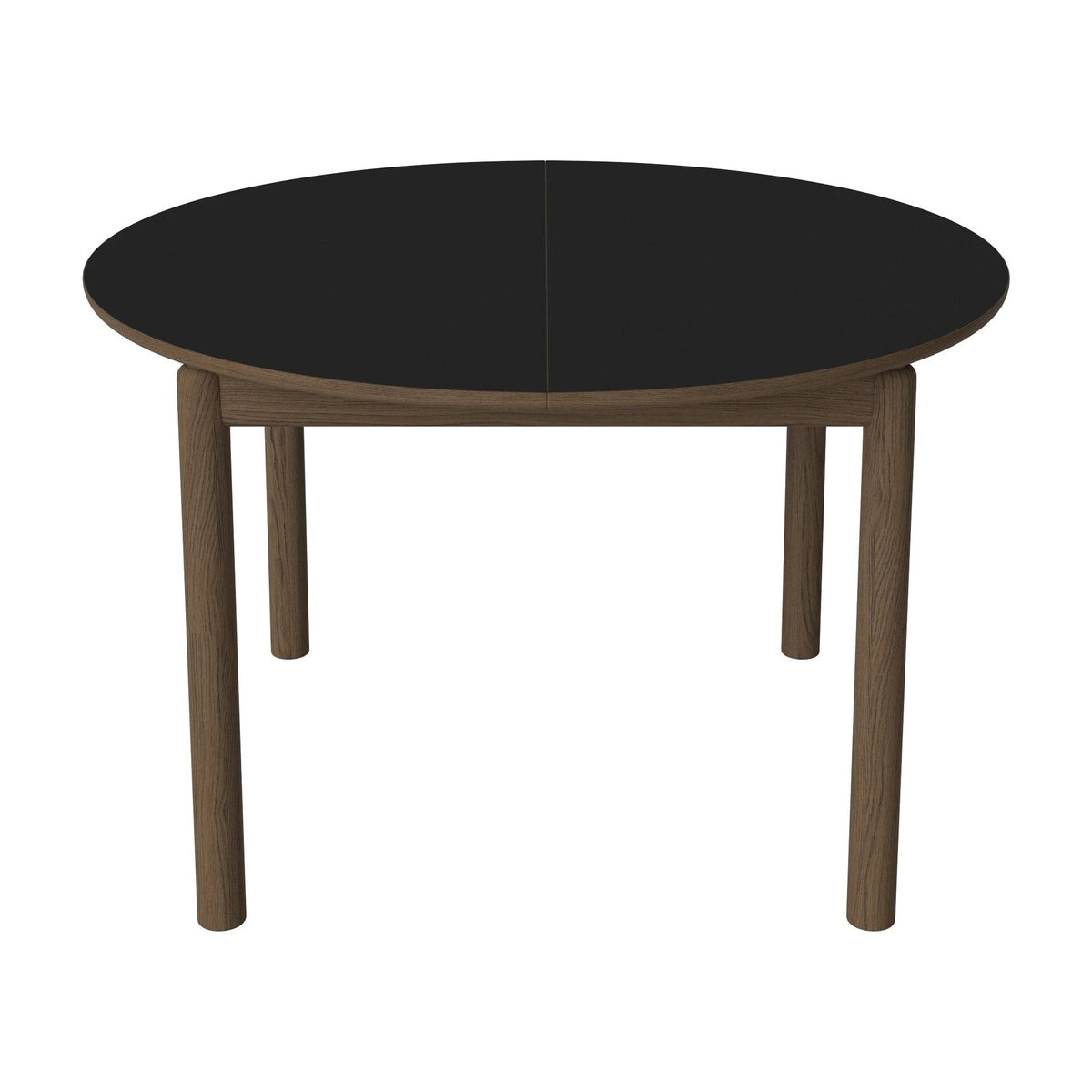 Bolia Ronya ronde uitschuifbare eettafel Ø122 cm zwart fenix-laminaat, donker geolied eiken, 03-135-21_00015