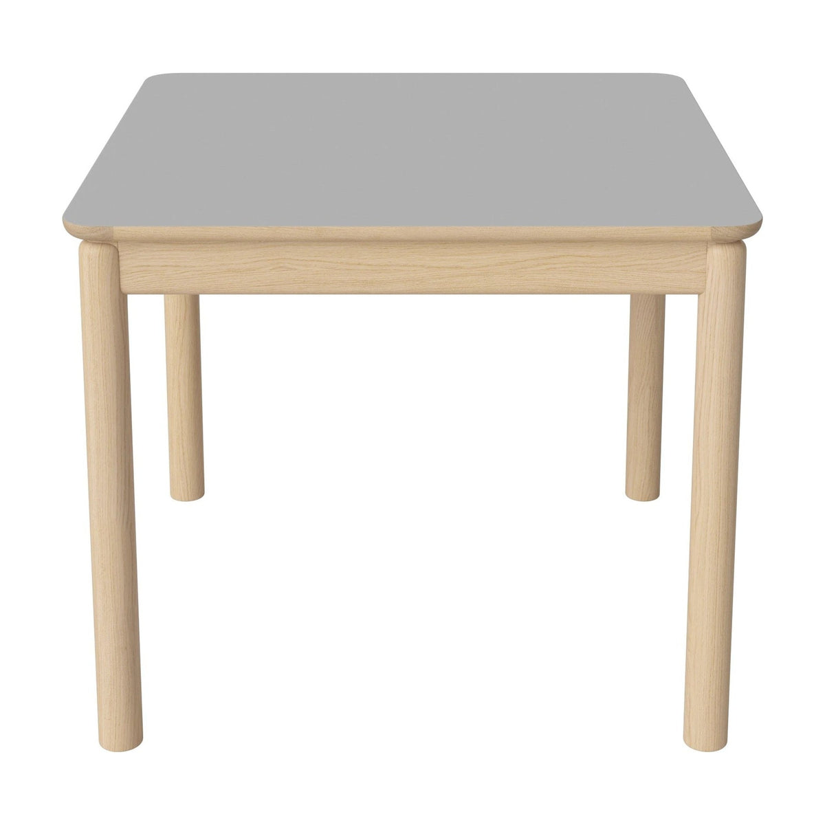 Bolia Ronya vierkante eettafel 90x90 cm lichtgrijs fenix-laminaat, wit gepigmenteerd geolied eiken, 03-135-22_00018