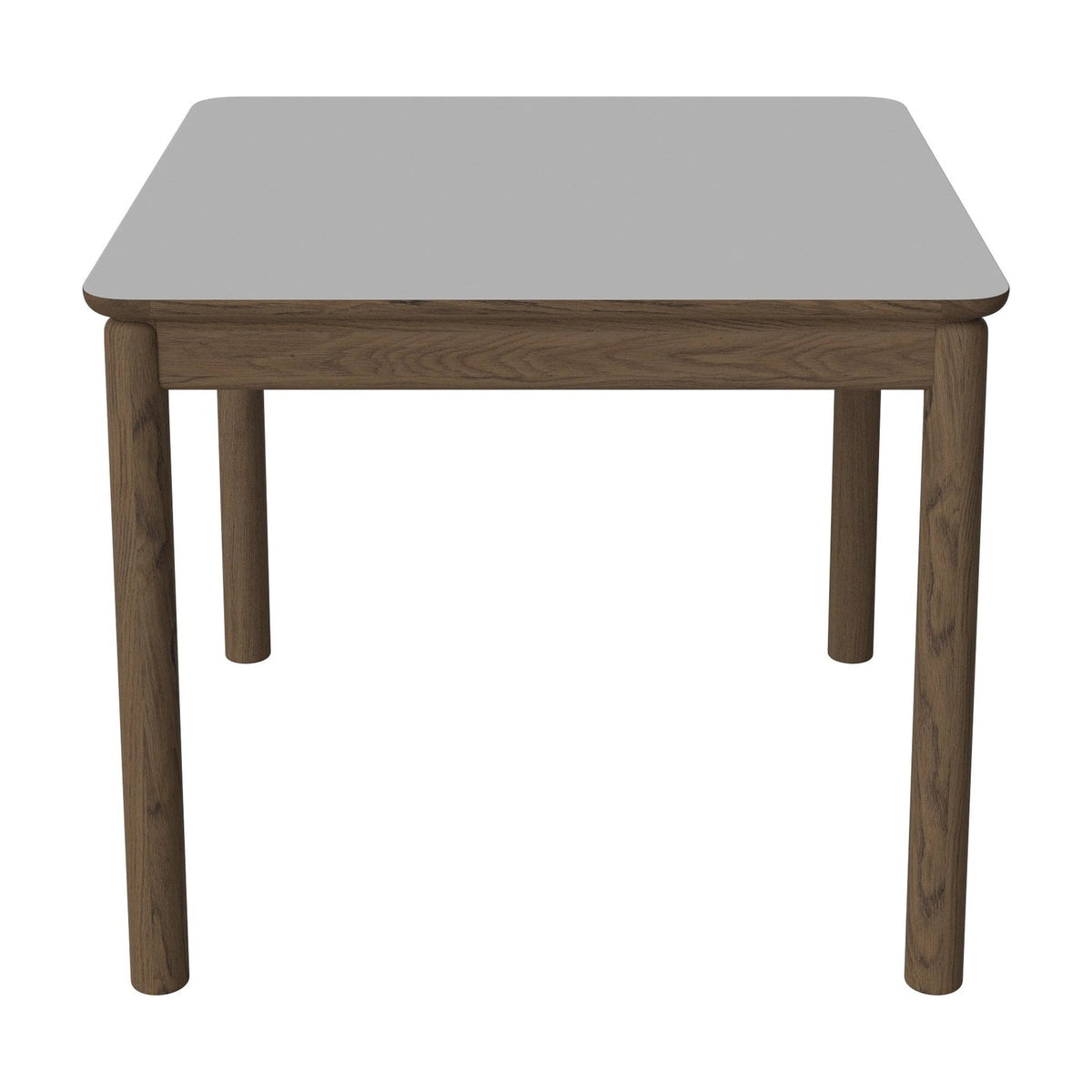 Bolia Ronya vierkante eettafel 90x90 cm lichtgrijs fenix-laminaat, donker geolied eiken, 03-135-22_00029