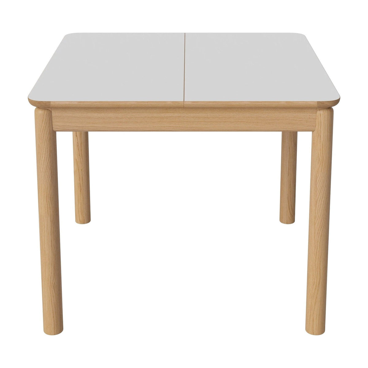 Bolia Ronya vierkante uitschuifbare eettafel 90x90 cm wit fenix-laminaat, geolied eiken, 03-135-23_00005