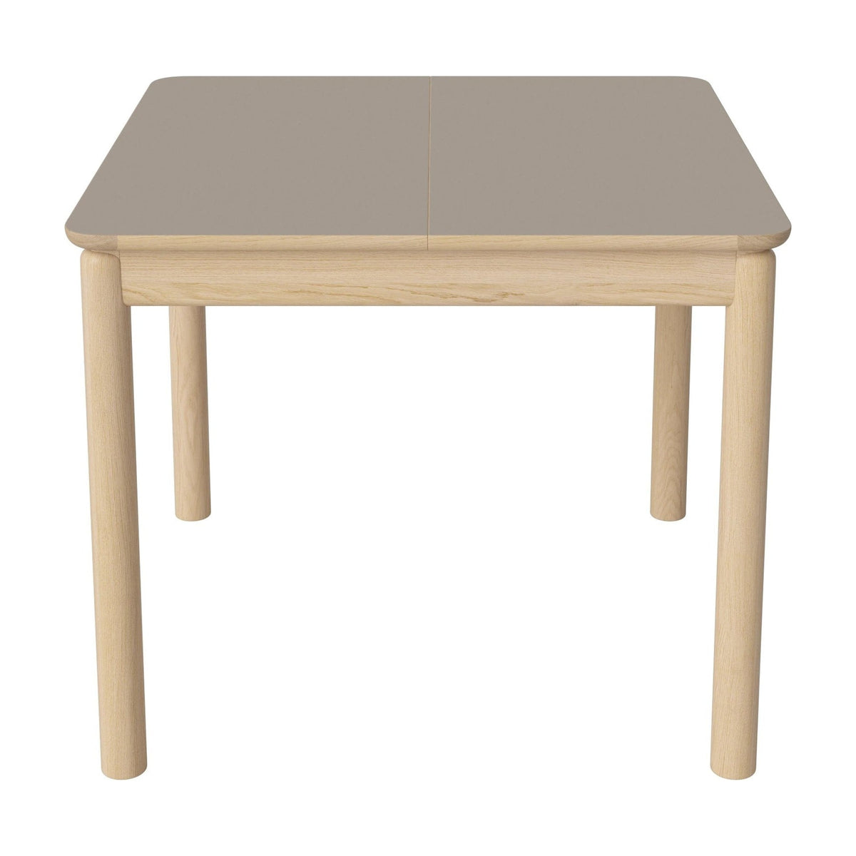 Bolia Ronya vierkante uitschuifbare eettafel 90x90 cm grijsbruin fenix-laminaat, wit gepigmenteerd geolied eiken, 03-135-23_00008