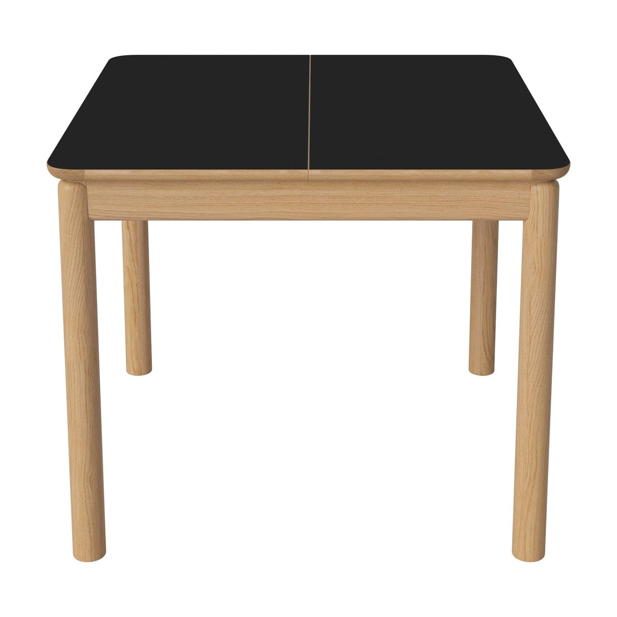 Bolia Ronya vierkante uitschuifbare eettafel 90x90 cm zwart fenix-laminaat, geolied eiken, 03-135-23_00010
