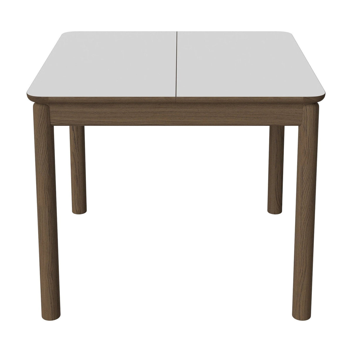Bolia Ronya vierkante uitschuifbare eettafel 90x90 cm wit fenix-laminaat, donker geolied eiken, 03-135-23_00013