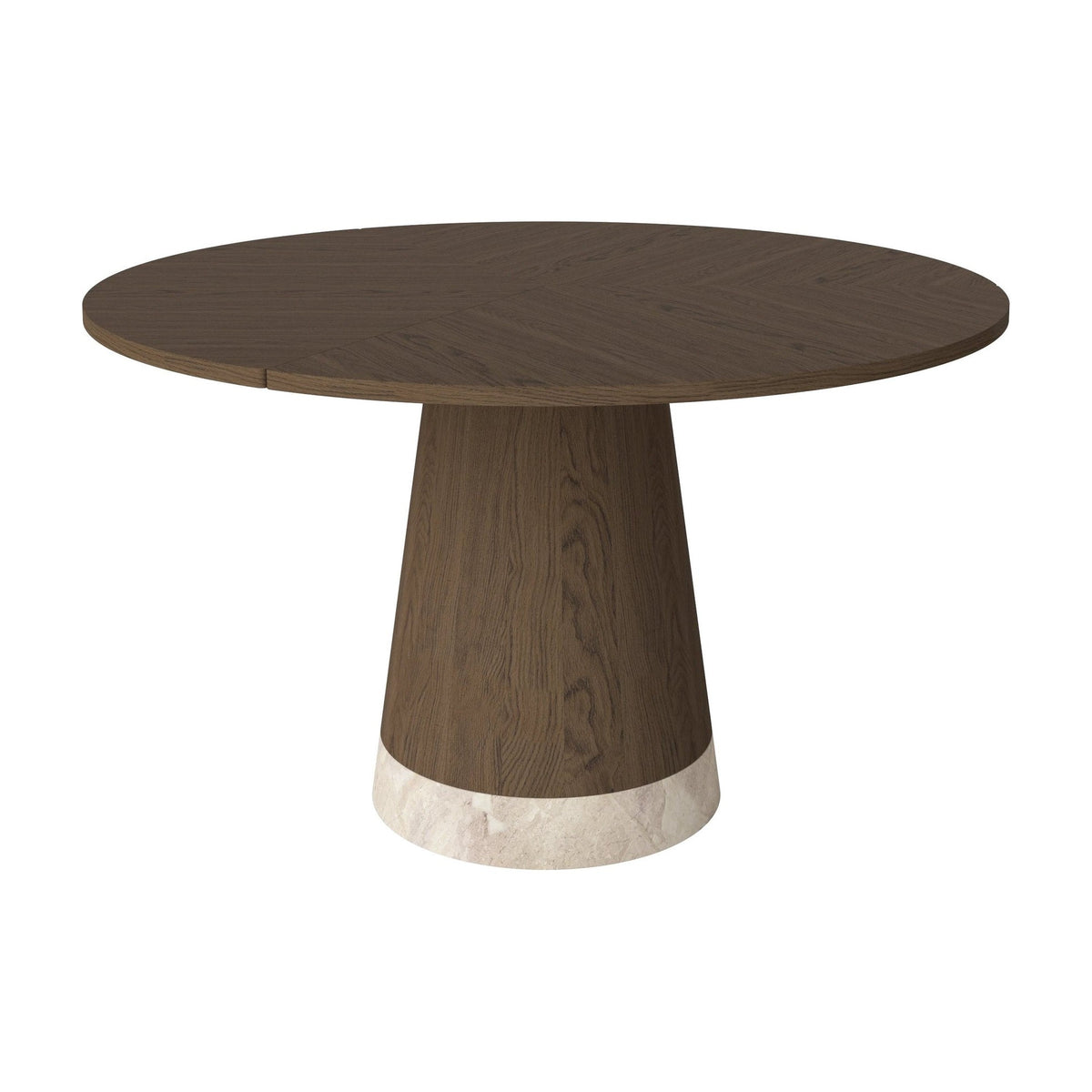 Bolia Piro eettafel Ø125 cm donker geolied eiken, donker geolied eiken, beige marmer, 03-138-01_00028