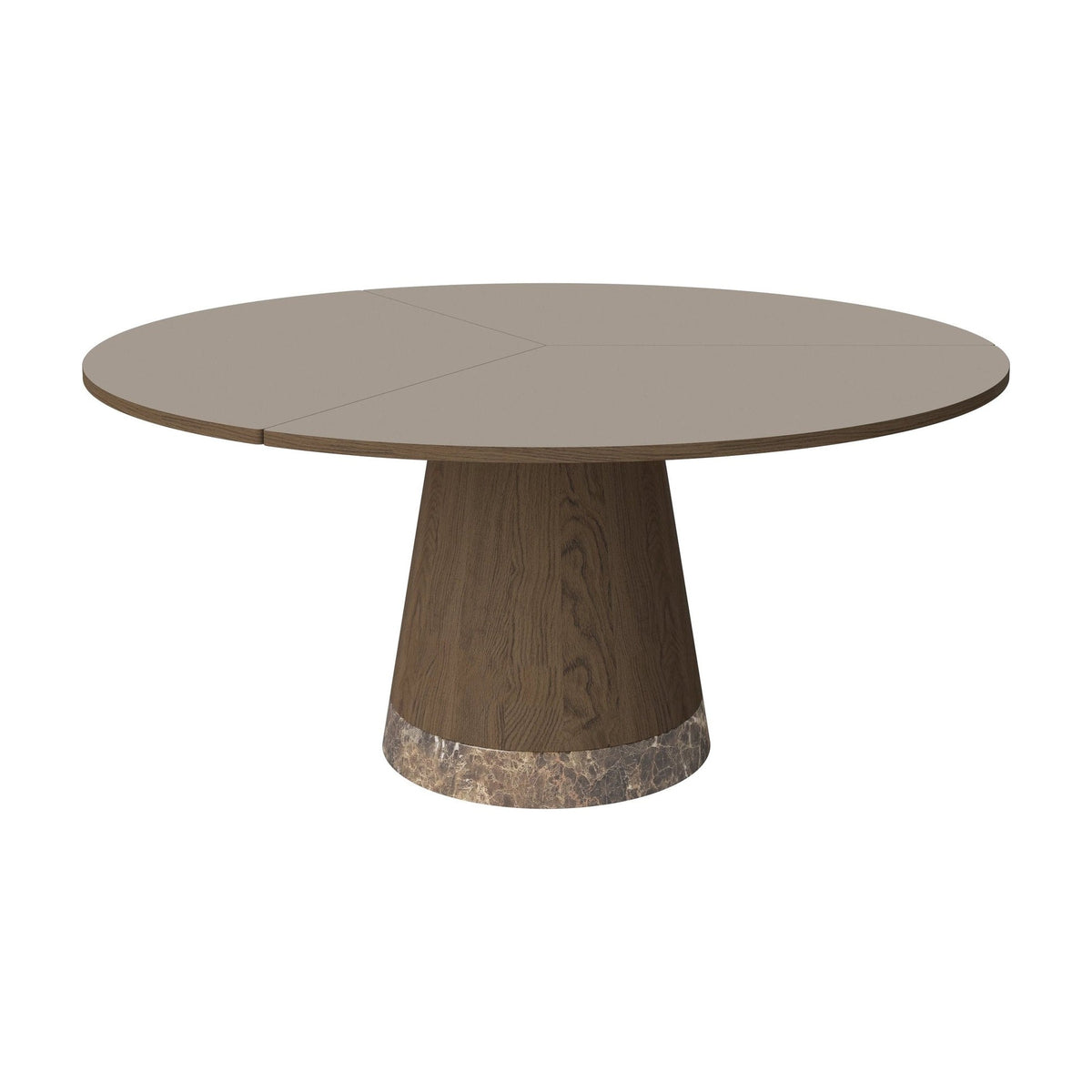 Bolia Piro eettafel Ø160 cm grijsbruin fenix-laminaat, donker geolied eiken, bruin marmer, 03-138-05_00008
