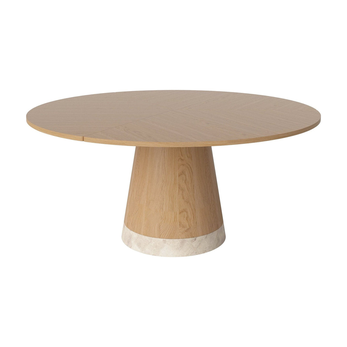 Bolia Piro eettafel Ø160 cm geolied eiken, geolied eiken, beige marmer, 03-138-05_00019