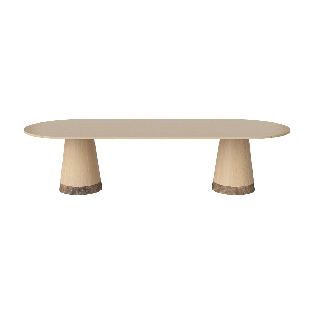 Bolia Piro grote eettafel 305x125 cm wit gepigmenteerd geolied eiken, wit gepigmenteerd geolied eiken, bruin marmer, 03-138-10_00013